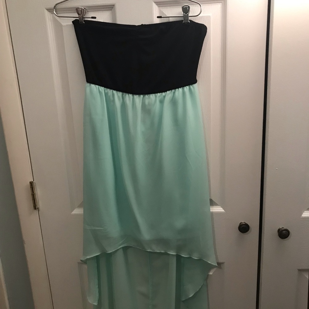 Aqua Open Back HiLo Casual Sun Dress NEW WITH TAGS